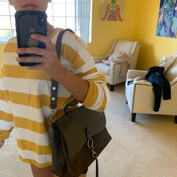 Rebeca Minkoff Keith Leather & Suede Shoulder Bag - Picture 6 of 7